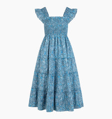 CouturebudThe Ellie Nap Dress - Navy Calico Trellis