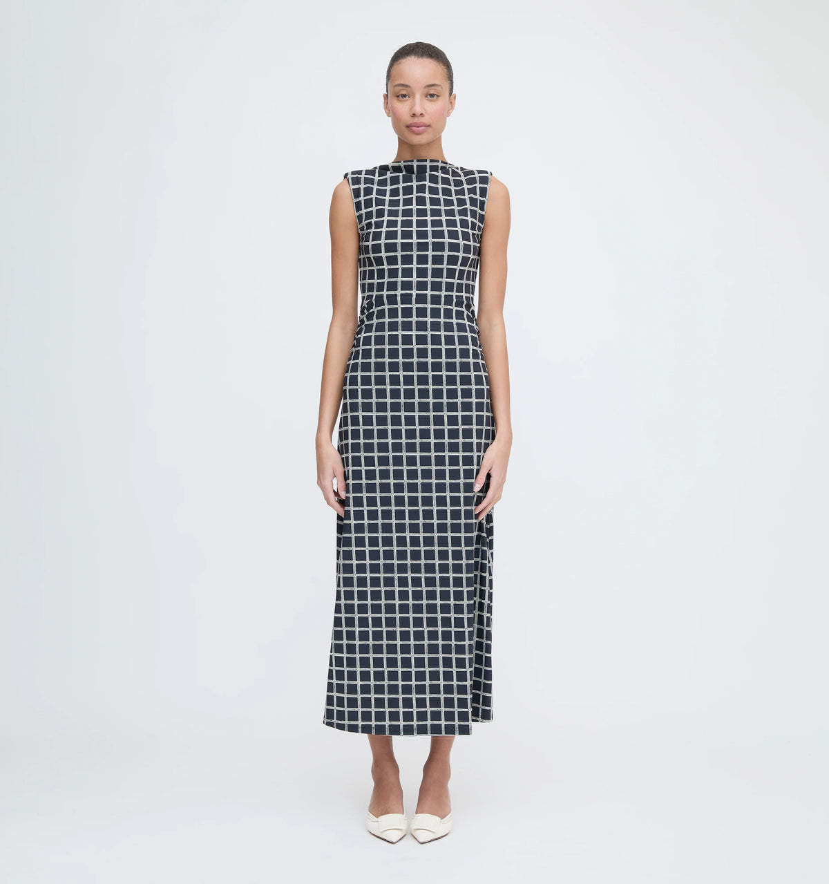 CouturebudThe Sloane Dress - Grecian Check Jersey