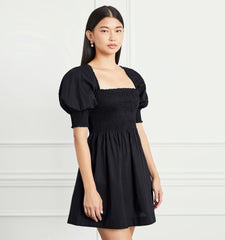 Couturebud The Athena Nap Dress - Black Cotton