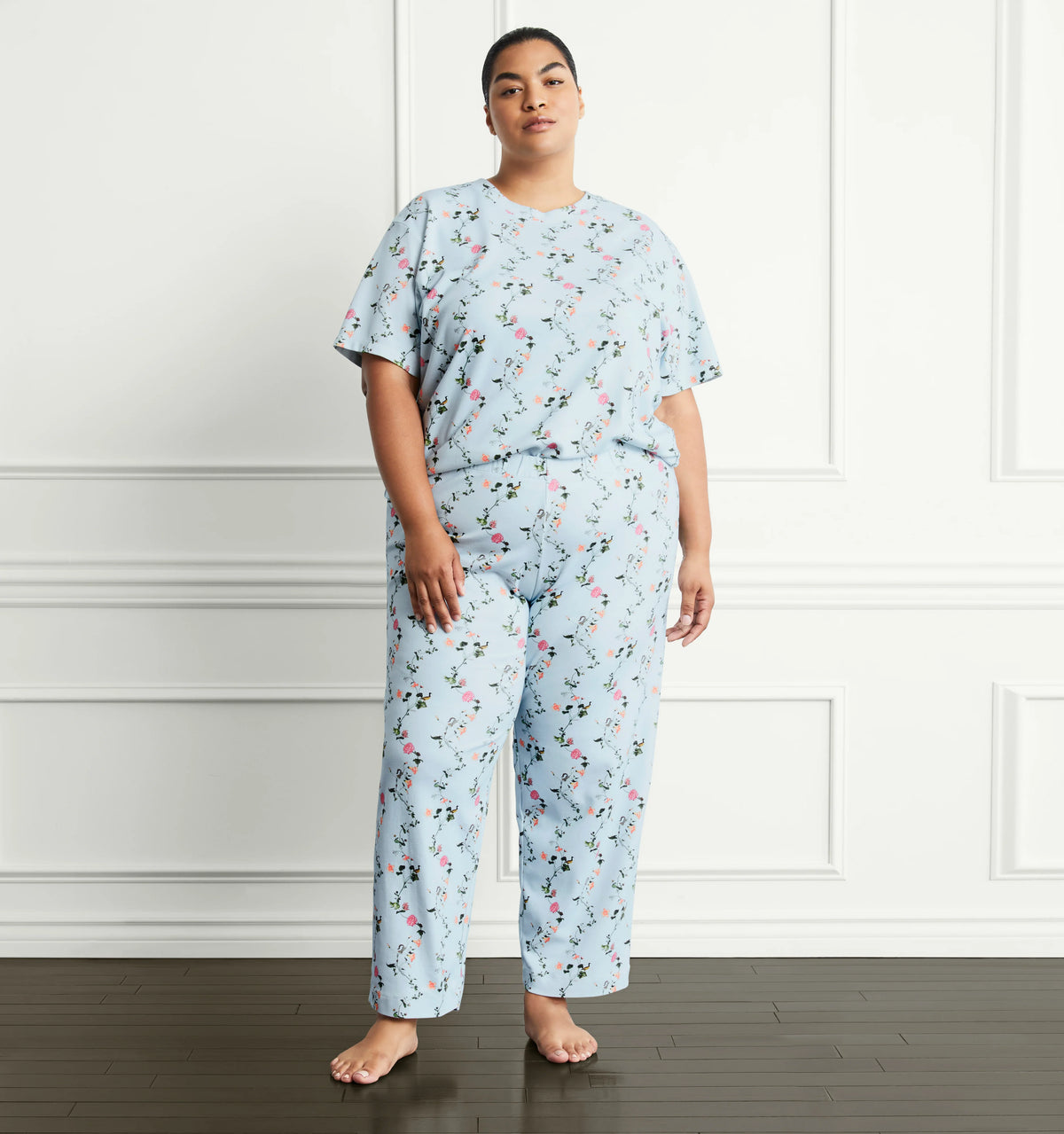 Couturebud The Alice Sleep Pants - Pond Floral