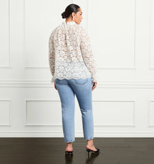 Couturebud The Millie Top - White Lace