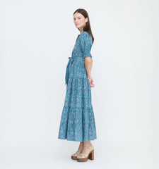 CouturebudThe Yara Dress - Navy Calico Trellis