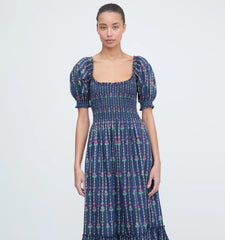 CouturebudThe Louisa Nap Dress - Navy Trailing Fern