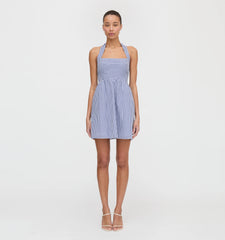 Couturebud The Fleur Mini Dress - Navy Gingham