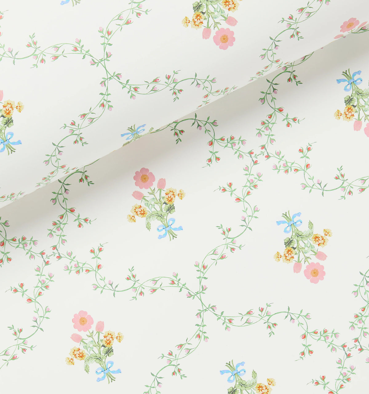 Couturebud Clay Coated Wallpaper - Pastel Trellis