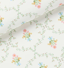 Couturebud Clay Coated Wallpaper - Pastel Trellis