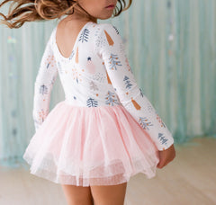 Farrah Tier Leotard - Blush Tinsel