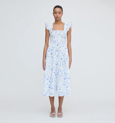 Couturebud The Ellie Nap Dress - Blue Botanical
