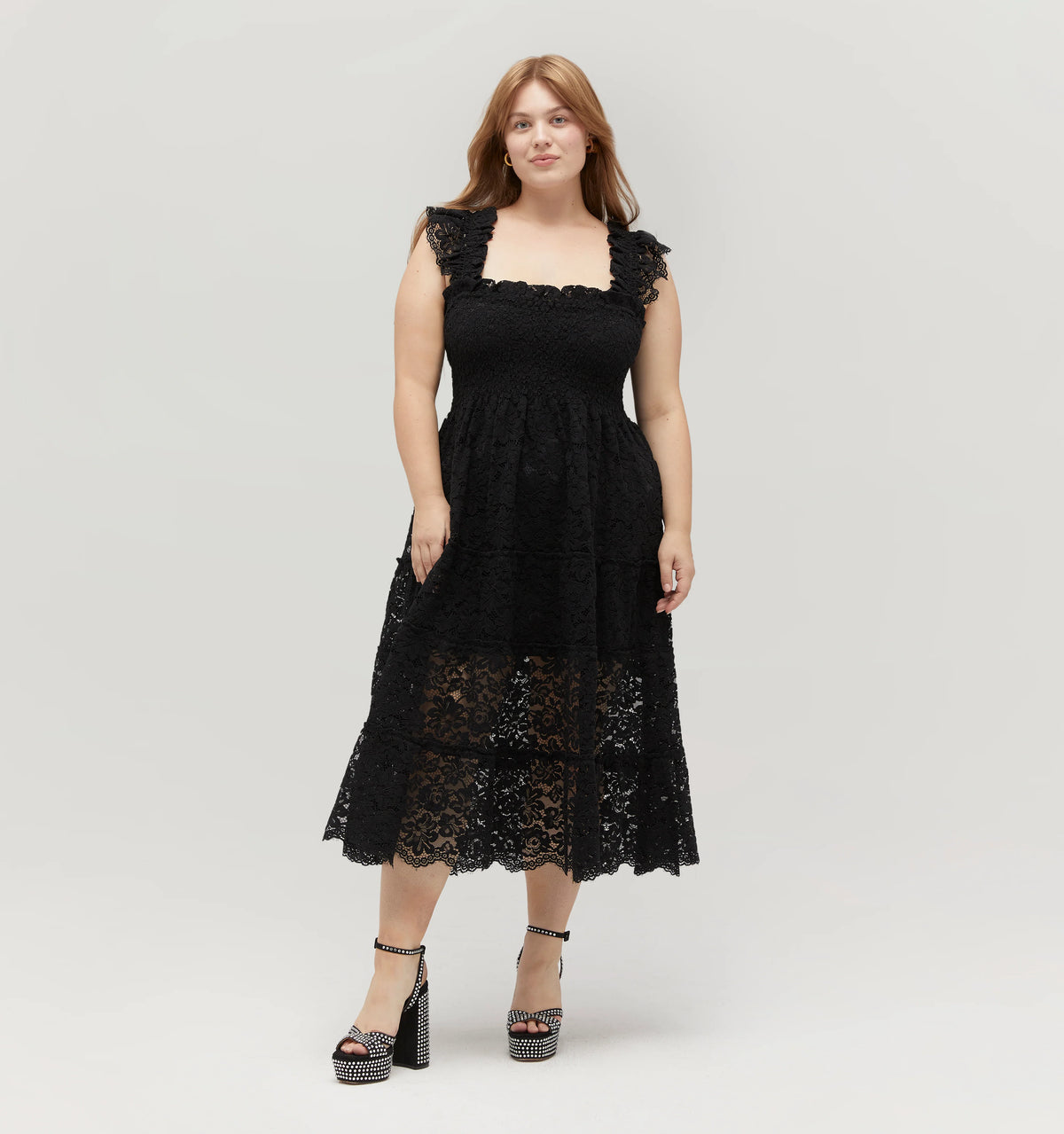 Couturebud The Lace Ellie Nap Dress - Black Lace