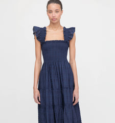 Couturebud The Ellie Nap Dress - Navy Sheer Plaid