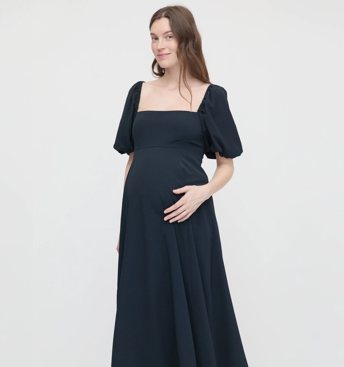 Couturebud The Maternity Matilda Dress - Black Crepe
