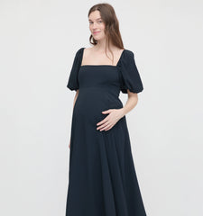 Couturebud The Maternity Matilda Dress - Black Crepe