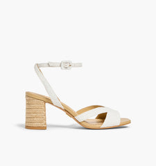 Couturebud The Lafayette Sandal - White Eyelet