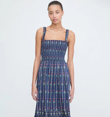 CouturebudThe Anjuli Nap Dress - Navy Trailing Fern