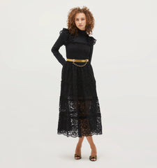 Couturebud The Lace Ellie Nap Dress - Black Lace