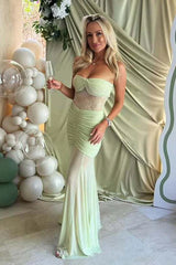 Khadijah Lace And Mesh Maxi Dress