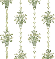 CouturebudThe Ribbon Ellie Nap Dress - Apple Green Basket Stripe