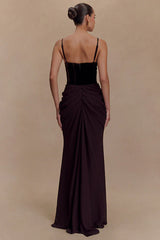 Velvet Corset Maxi Dress