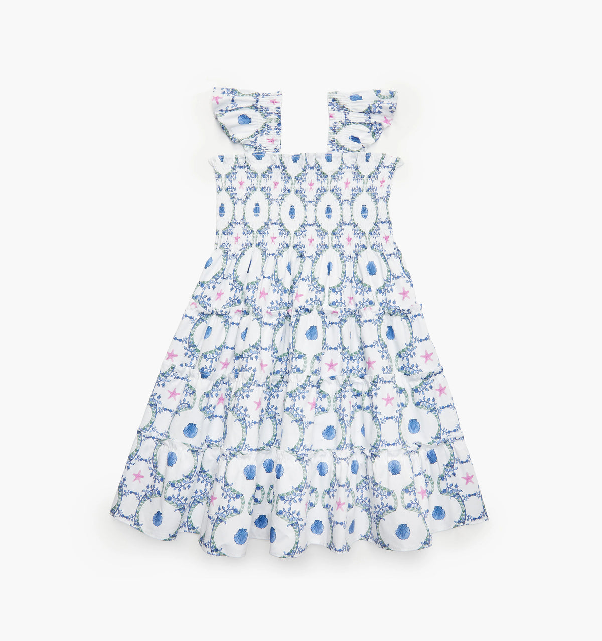 Couturebud The Tiny Ellie Nap Dress - White Cisco Trellis