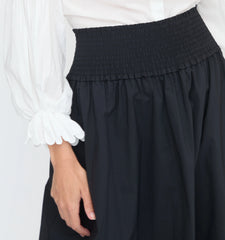 Couturebud The Delphine Nap Skirt - Black Cotton
