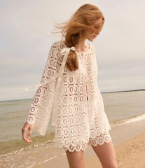 Couturebud The Enella Tunic - White Lace