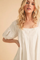 Aemi + Co Square Neck Babydoll Dress with Pockets