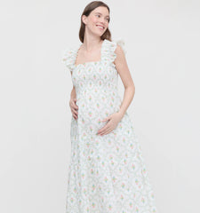 Couturebud The Maternity Ellie Nap Dress - Pastel Trellis