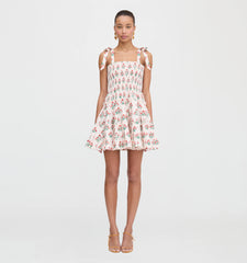 CouturebudThe Ribbon Charlotte Nap Dress - Poppy Block Print