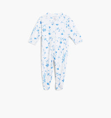 Couturebud The Footie Pajama - Blue Botanical