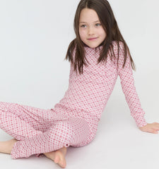 Couturebud The Tiny PJ Set - Rose Circular Lattice