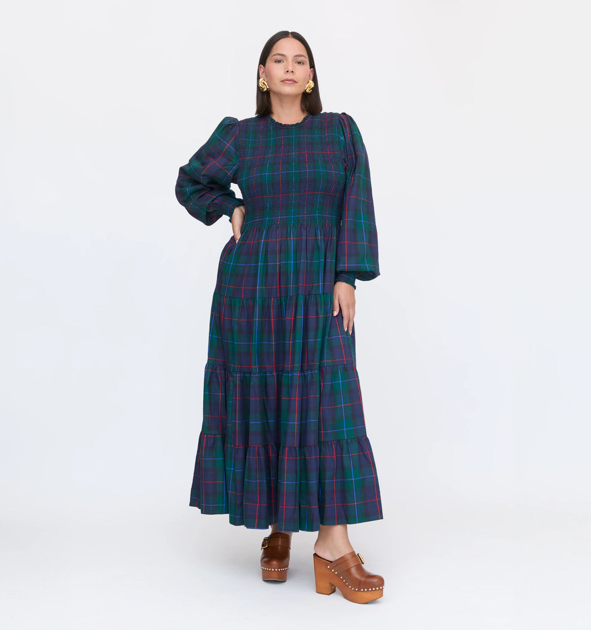 Couturebud The Viviana Nap Dress - Midnight Tartan