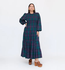 Couturebud The Viviana Nap Dress - Midnight Tartan