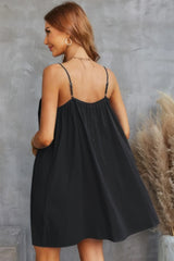 Sleeveless A Line Spaghetti Strap Dress