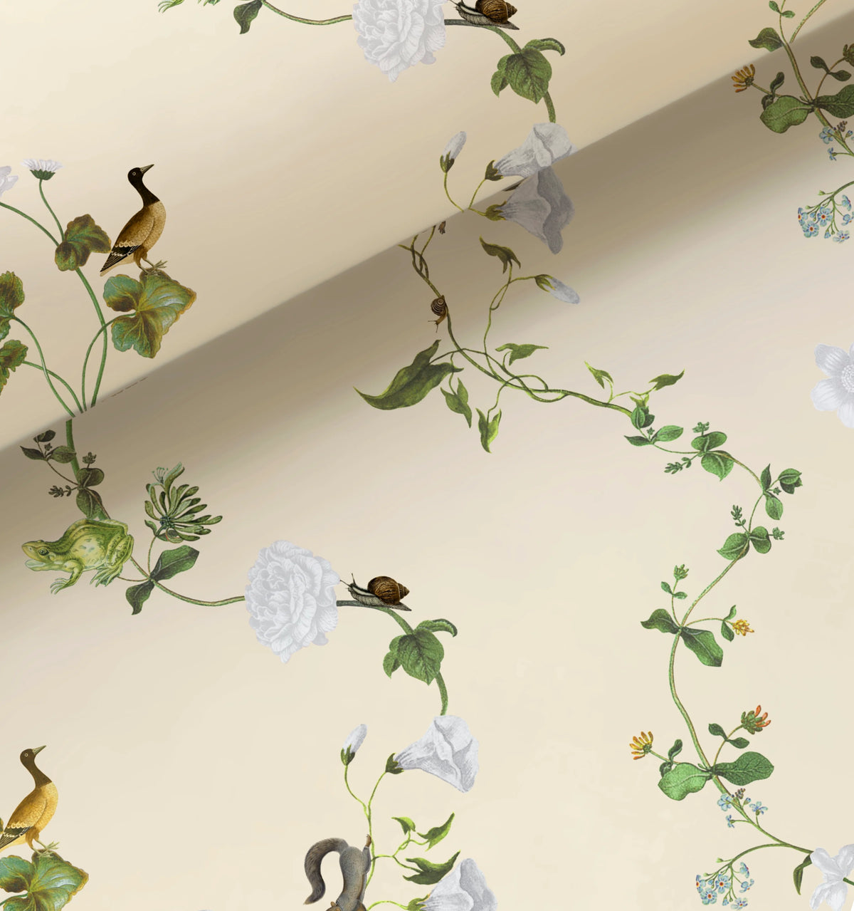 Couturebud Clay Coated Wallpaper - Butter Pond Floral