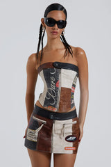 Daytona Vegan Leather Top + Skirt Set