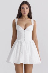 Brigitte Broderie Anglais Corset Mini Dress