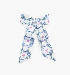 CouturebudThe Belle Bow - White Cisco Trellis