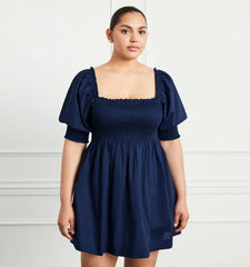 Couturebud The Athena Nap Dress - Navy Cotton