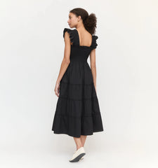 Couturebud The Ellie Nap Dress - Black Poplin