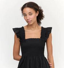 Couturebud The Ellie Nap Dress - Black Poplin