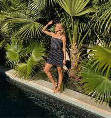 CouturebudThe Giana Swimsuit - Navy Trailing Fern