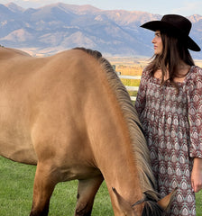 Couturebud The Scarlett Long Sleeve Nap Dress  - Sage Pinecone