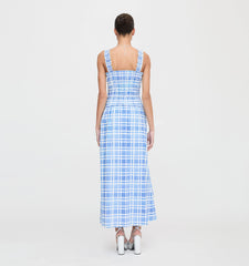 CouturebudThe Azalea Maxi Nap Dress - Blue Watercolor Gingham