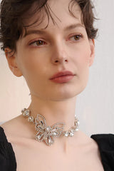 Butterfly Charm Choker Necklace