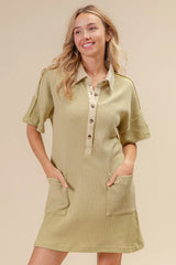 BiBi Dip Dye Mineral Washed Knit Dress