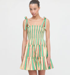 Couturebud The Ribbon Charlotte Nap Dress - Rockhouse Stripe