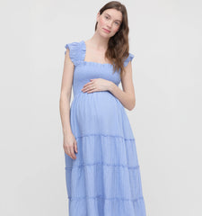 Couturebud The Maternity Ellie Nap Dress - Bluebird
