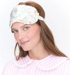 Couturebud The Ruffle Eye Mask - Pastel Trellis