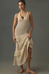 Sunday In Brooklyn Crochet Ruffle Dress