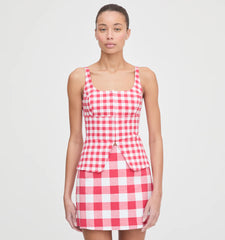 Couturebud The Novia Top - Red Gingham
